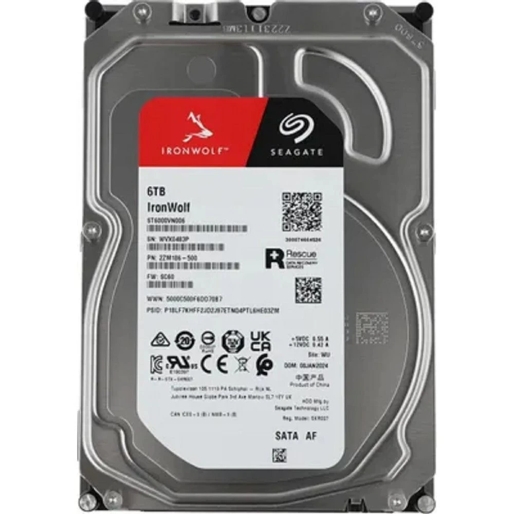 Винчестер для NAS систем 6Tb Seagate IronWolf SATA 6Gb/s 5400rpm 3.5" 256Mb ST6000VN006