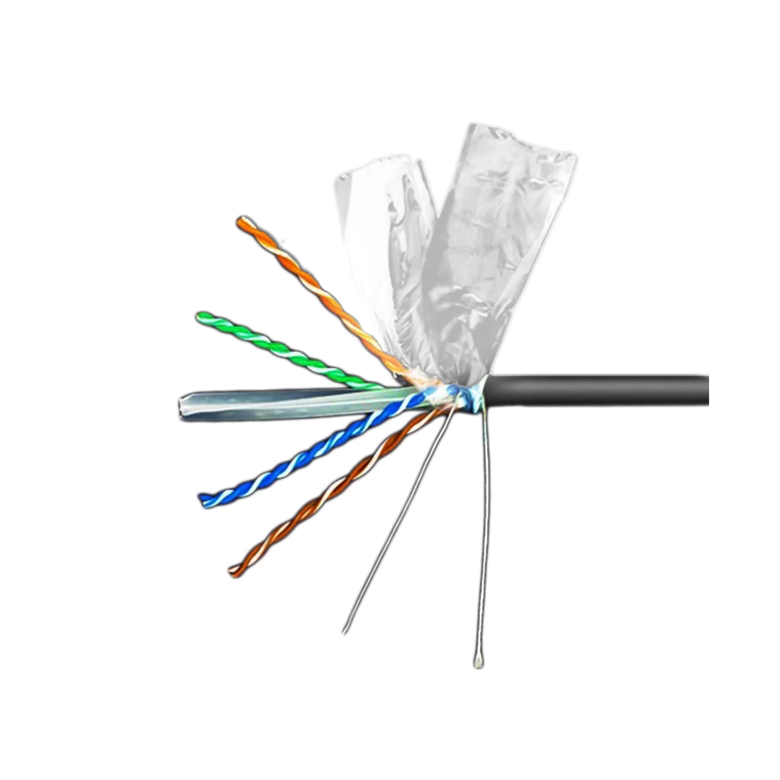 Кабель сетевой, SHIP, D186-P, Cat.6, FTP, 4x2x1/0.574мм, PE, 305 м в катушке (Экранированный, Для на