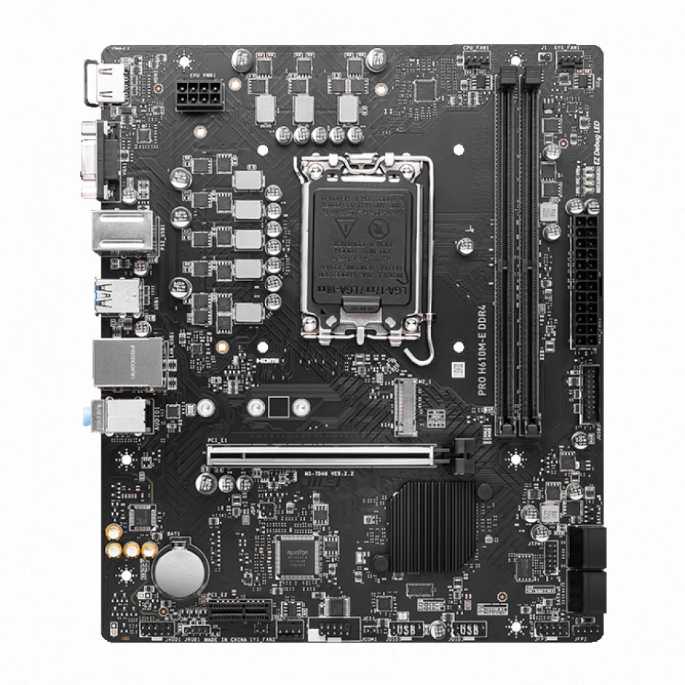Мат.плата MSI PRO B760M-E LGA1700 2xDDR5 4xSATA3 M.2 VGA HDMI mATX