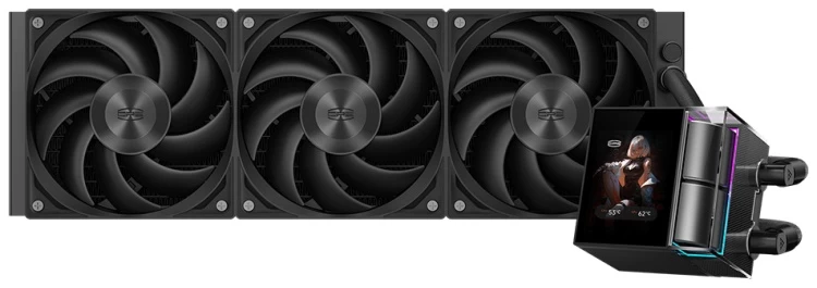 Водяное охлаждение для CPU PCCooler DS360 Display BK TDP 310W 115X/1200/1700/1851/AM4/AM5 Черный