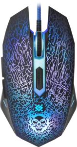 Мышь Defender игровая Shock GM-110L (черный),USB, 6 кн. + колесо, коврик