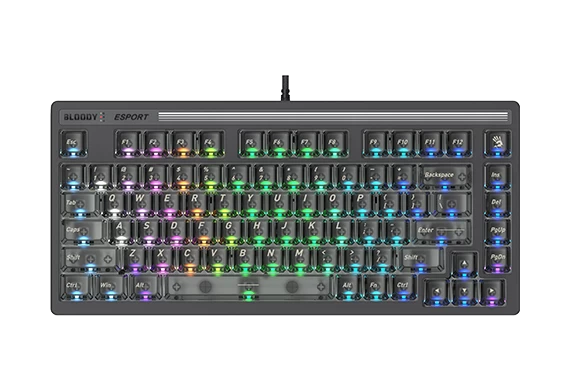 Клавиатура игровая Bloody LK72R Sports Grey <Light Strike>