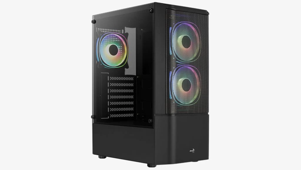 Кейс, Aerocool, Quantum Mesh-G-BK-v3, ATX/Micro ATX, USB 1*3.0/2*2.0, HD-Audio+Mic, Кулер 3*12см RGB Кейс, Aerocool, Quantum Mesh-G-BK-v3, ATX/Micro ATX, USB 1*3.0/2*2.0, HD-Audio+Mic, Кулер 3*12см RGB