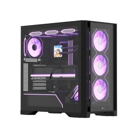 Компьютерный корпус, Formula V, Air Power G8 Cosmic Black, ATX/micro ATX/mini-ITX, USB Type C*1/3.0*2, HD-Audio, Кулер 5*120мм ARPW, Высота процессорн