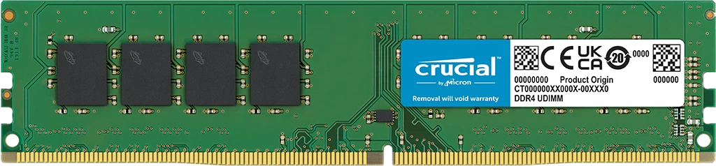 DDR 4 Crucial 8 Gb 3200 MHz Crucial  CL22 PC4-25600 SRx16 UDIMM 288pin CT8G4DFS832A