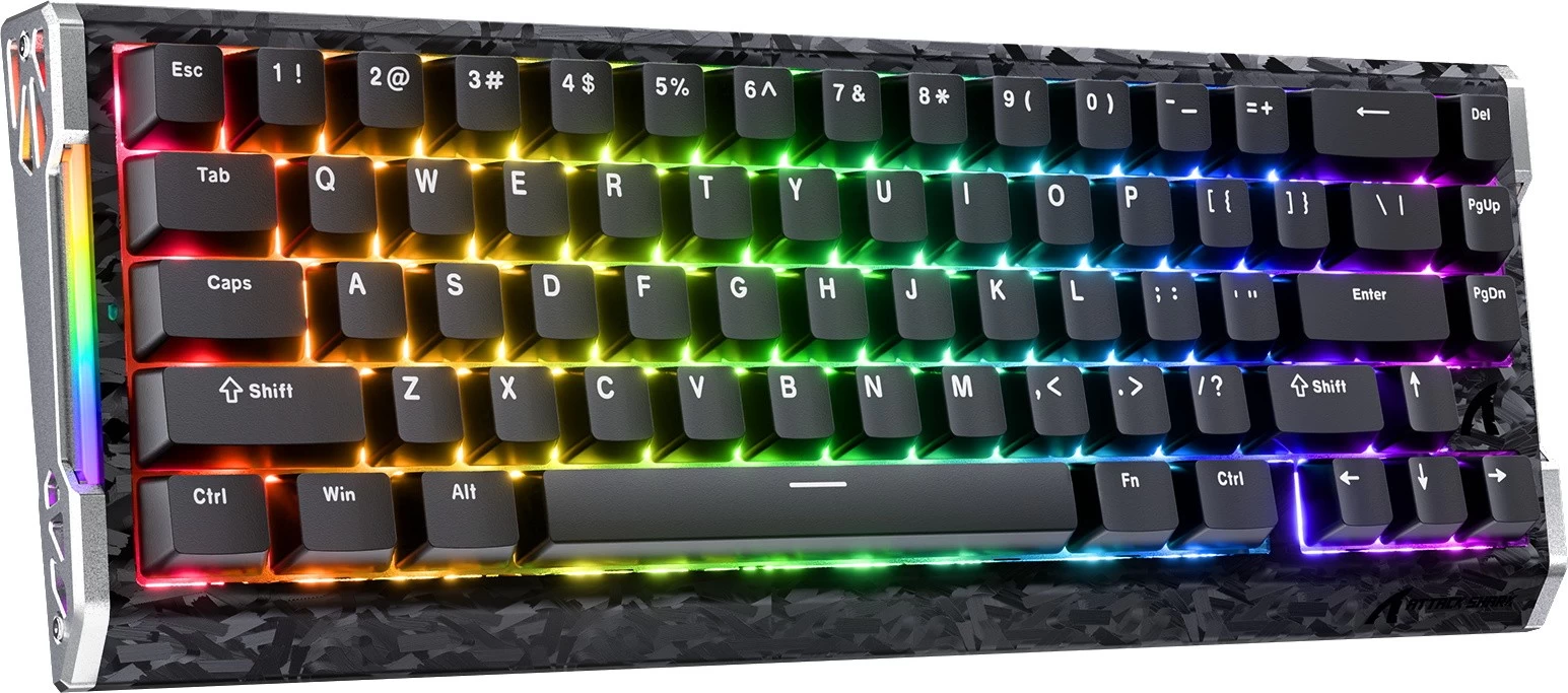 Клавиатура Attack Shark R68 HE Black, Mechanical, 66 keys, USB-C, EN
