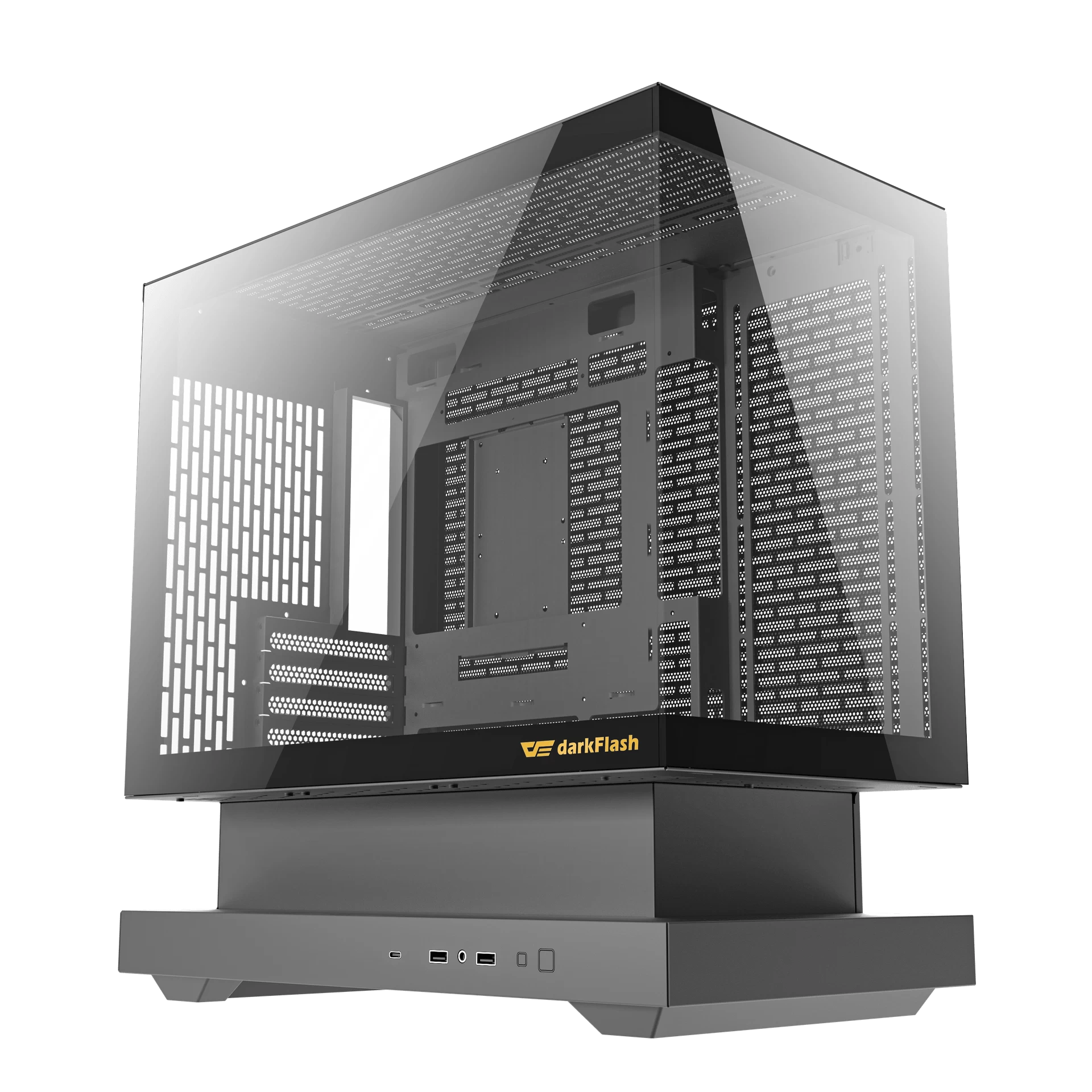 Корпус ПК без БП DarkFlash F1, Black, 6xFan DM8 LINE ARGB, mATX