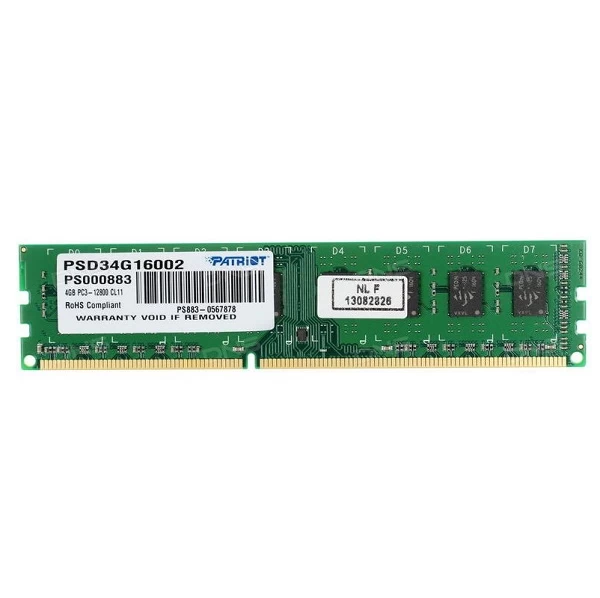 DDR3 4 Gb PATRIOT PSD34G16002, DIMM <PC3-12800/1600MHz> CL11