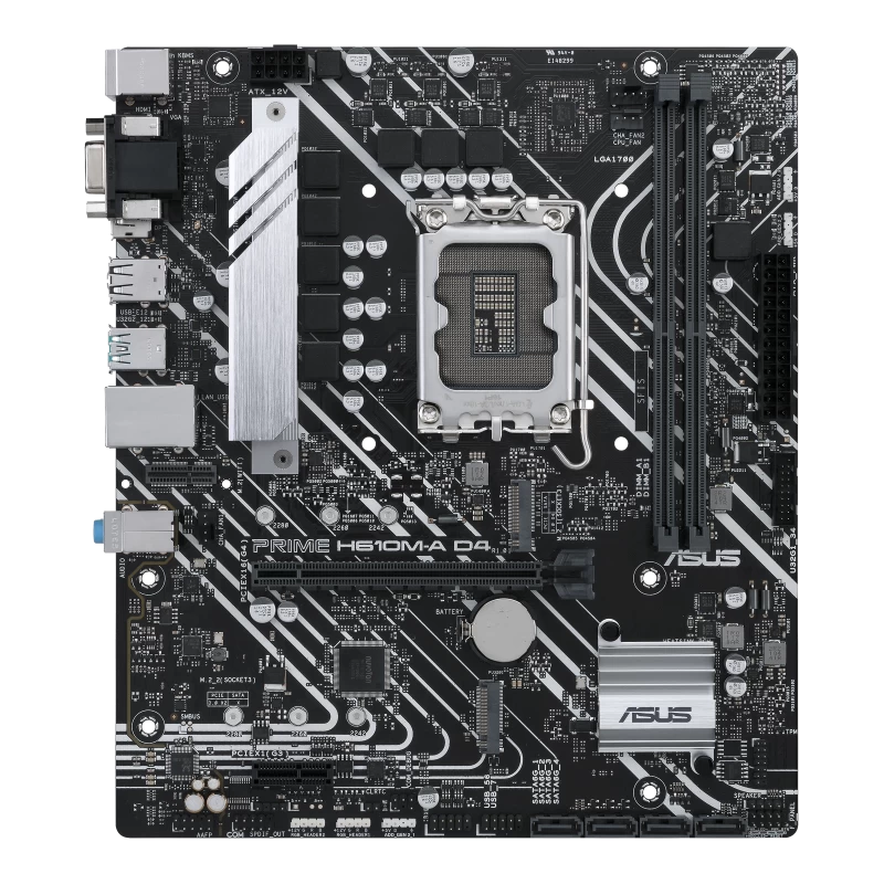 Мат.плата ASUS PRIME H610M-A WIFI, LGA1700 2xDDR5 4xSATA3 2xM.2 D-Sub HDMI DP mATX Мат.плата ASUS PRIME H610M-A WIFI, LGA1700 2xDDR5 4xSATA3 2xM.2 D-Sub HDMI DP mATX