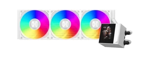 Водяное охлаждение для CPU PCCooler DC360 Pro ARGB Display WH 280W 115X/1200/1700/1851/AM4/AM5 Белый