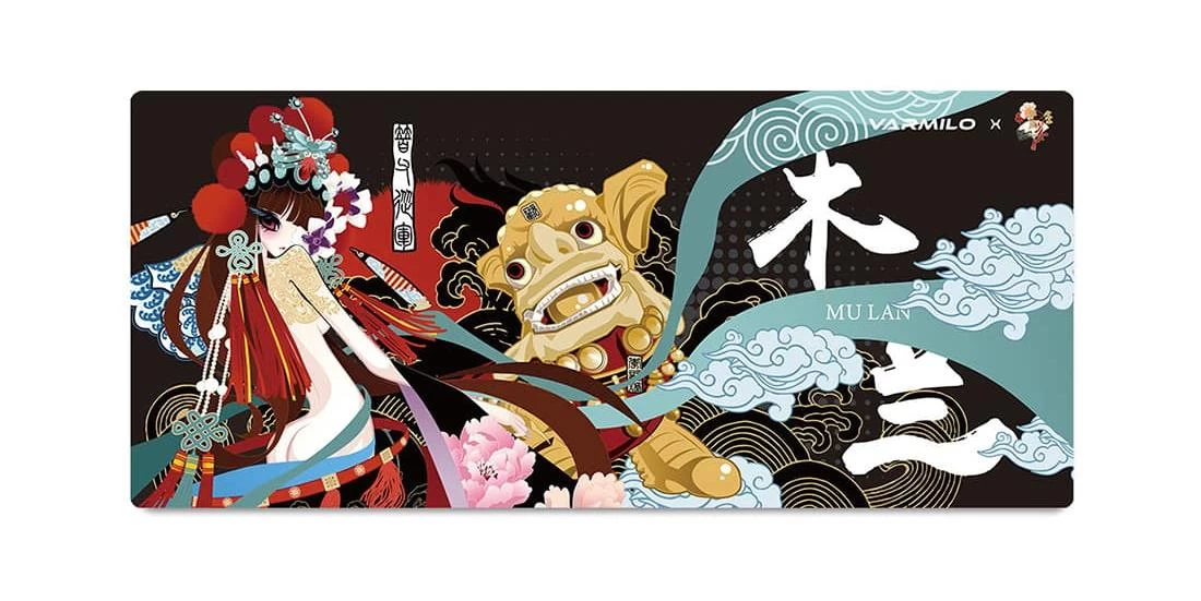 Коврик для компьютерной мыши, Varmilo, Mulan, ZDB017-01, 900х400х3 мм, Каучук, Ткань