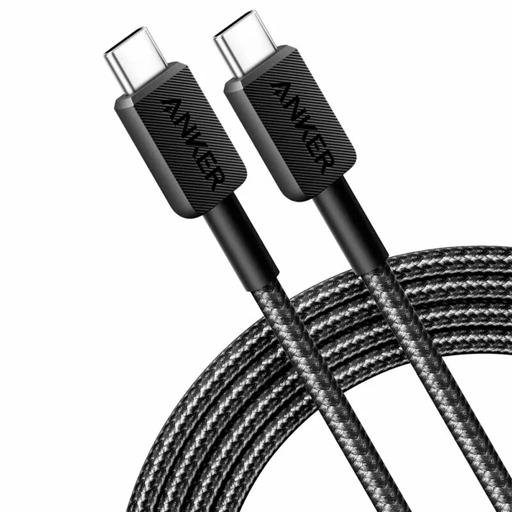 Интерфейсный кабель, Anker, 322 (A81H5G11), USB-C to USB-C,1М, Черный
