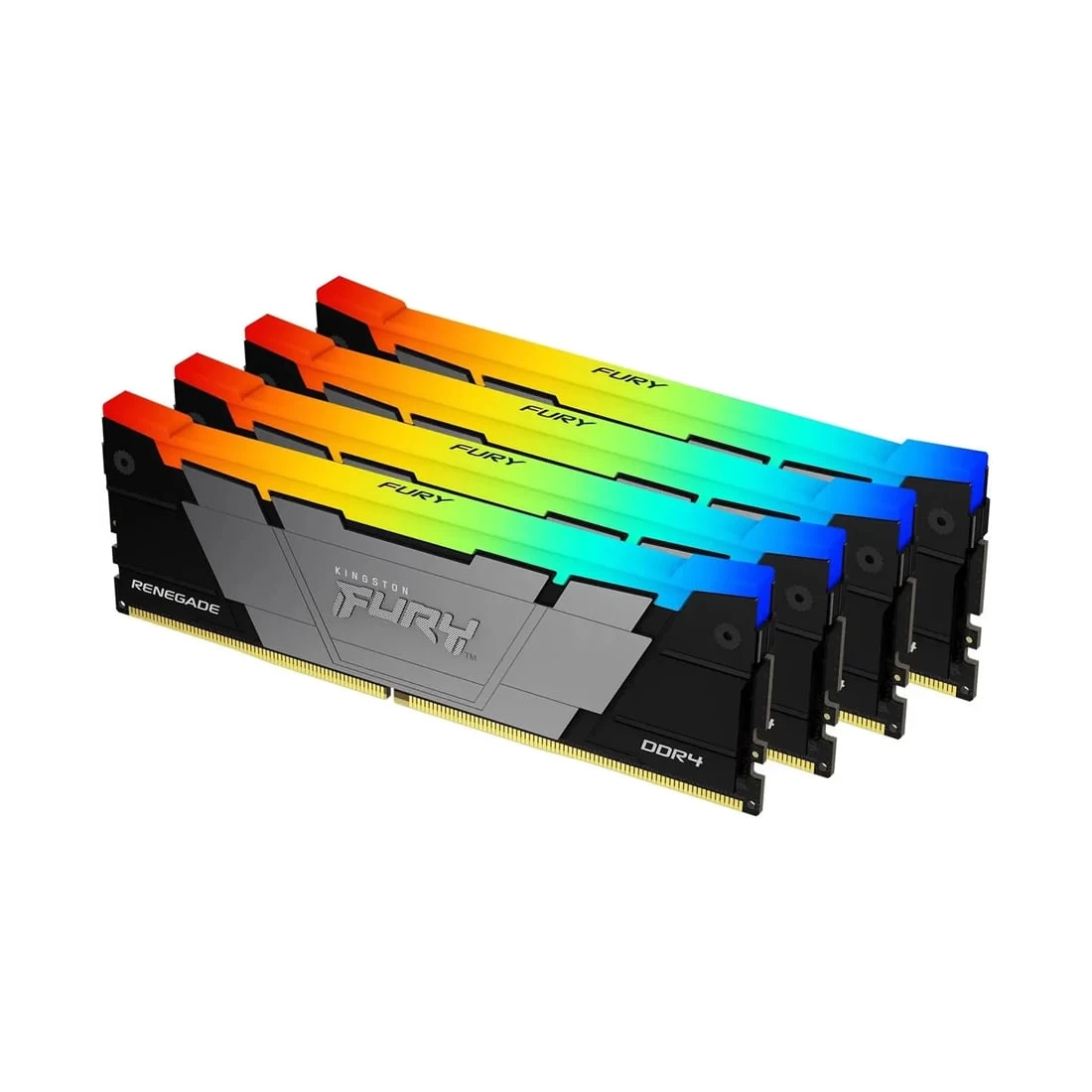 DDR4 Kingston 128 Gb KIT FURY Renegade RGB KF436C18RB2AK4/128 (Kit 4x32GB), DDR4, CL18, 128GB, DIMM <PC4-28800/3600MHz>, Чёрный DDR4 Kingston 128 Gb KIT FURY Renegade RGB KF436C18RB2AK4/128 (Kit 4x32GB), DDR4, CL18, 128GB, DIMM <PC4-28800/3600MHz>, Чёрный