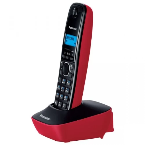 Радиотелефон PANASONIC KX-TG1611 (RUR) Красный. АОН, Caller ID (журнал на 50 вызовов), Русскоязычное меню, 12 мелодий звонка